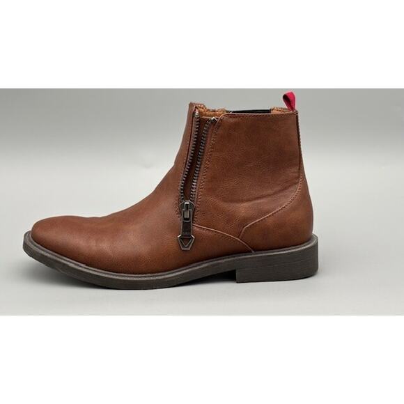 EUC Mens sz. 8.5 brown Guess ankle chelsea boots w/zipper NO ORIGINAL PACKAGING - Picture 8 of 16